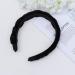 Wide Headband Fashion Suede Braid Headband Handmade Cloth Twist Hairbands for Women Girls (Black) - Buy Online on GoSupps.com