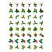 48 X HOLLY & BERRY LEAVES PREMIUM MIX CHRISTMAS EDIBLE CUPCAKE CAKE TOPPERS D8