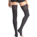 MD Thigh High Microfiber Compression Stockings Open-Toe 23-32mmHg - Black - M - Buy Online on GoSupps.com