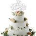 30th Pearl Custom Wedding Anniversary with Both Names. Any years any Names Personalised Cake Topper Glitter Card (GLITTER SILVER)