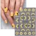 5D Flower Embossed Sunflower Nail Stickers - Self Adhesive Design for Acrylic Nails - Summer Nail Art Decoration for Women/Girls - Buy Online on GoSupps.com