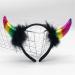amangul Glitter Horn Headband Devil Horns Headband Halloween Horns Headband Cosplay Fancy Dress Photo Props Hair Accessory(Color Light Cloth Bl) - Buy Online on GoSupps.com