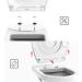Todeco 2-in-1 Round Toilet Seat with Built-in Potty Training Seat - Slow Close & Easy Remove - White - Ideal for Toddlers and Adults - Buy Online on GoSupps.com