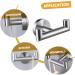Alipis 3pcs Coat Hook Hooks for Hanging Towels Stainless Steel Double Hand Towel Hanger for Wall Bathrobe 9.8x5.8cmx3pcs Silverx3pcs - Buy Online on GoSupps.com