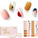 NAILOG Semi Cured Gel Nail Strips 34 pcs Salon-Quality Gel Nail Stickers Long Lasting Nail Wraps for Women with Soft Gel Finish Bliss Easter Special Design