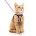 rabbitgoo cat dishes cat linen set cat dishes with leash dishes cats outbreakingly adjustable soft with reflective stripes for cats kitten puppies cat harness leash rosa m m (1 Pack) pink