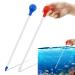 Molain Coral Feeder 2 Pcs Acrylic Marine Fish Reef Feeding Tube 13.7 Inch Coral Food Tool for Reef/Anemones/Brine Shrimp Most Aquarium Organisms (Blue+Red)