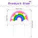 Rainbow Cake Topper Soft Pottery Rainbow Heart Cloud Cake Decorations Colorful Rainbow Cupcake Topper personalized Cake Topper Reusable Happy Birthday Cake Topper Birthday Party Decorations Supplies - Buy Online on GoSupps.com