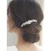 Jakawin Bride Pearl Wedding Hair Comb Silver Hair Piece Rhinestone Headpiece Bridal Hair Accessories for Women and Girls HC043