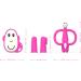Matchstick Monkey Antimicrobial Teething Starter Set - Pink Monkey Set for Babies 3 Months+ | Includes Flat Face Teether, Animal Teether, and Finger Toothbrushes - Buy Online on GoSupps.com