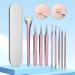 Frogued Blackhead Extractor Face Acne Comedones Pimple Blemish Remover Faces Care Portable Hard Solid 1 Set Pink - Buy Online on GoSupps.com