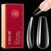 Rosalind ballerina nail tips for gelnail long coffee 504 pieces full cover soft gel fake nail nail tips clear acrylic nail tip artificially transparent wrong nails with box for women 12 sizes 0.35 ml (504 pack) long ballerina transparent-504pcs
