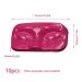 10Pcs Face-Shaped Eyelash Trays | Portable Empty Lash Packaging Box | Durable PVC Storage for False Eyelashes - Rose Red - Buy Online on GoSupps.com