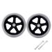 furniture component 6/7 Inch Wheelchair Walker Replacement Wheels Anti-Slip Rubber Single-Wheel Steering Wheelchair Front Caster Rollator (Color : Gray Size : 6in) 6in Grey