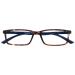Opulize sea glasses Blue light filter narrow frame spring hinges improve the sleep computer glasses gaming anti-reflective men B9 +3.00 diopters brown blue arm
