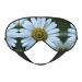 SSIMOO White Daisy Print Ultra-Soft Light-Blocking Eye Mask for Optimal Comfort and Restful Sleep Black