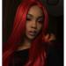 HTZ Women's Straight Synthetic Hair Full Wigs - Natural Looking Heat Resistant Red Wigs for International Shipping - Buy Online on GoSupps.com