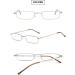 Vevesmundo Compact Metal Reading Glasses - Lightweight Spring Hinge & Blue Light Filter - Classic 2.0x Yellow Reading Aid - Buy Online on GoSupps.com