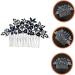 DOITOOL Dark Blue Hair Comb Bridal Tiara Bridal Glitter Barrette Bridal Hair Clip Girls Hair Clips Headdresses for Women Crystal Floral Hair Comb Zinc Alloy Wig Rhinestones Bride - Buy Online on GoSupps.com