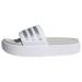 adidas Women's Adilette Plateau Slides 39 1/3 EU Cloud White Zero Metalic Grey One