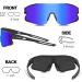 HAAYOT Polarized Cycling Sunglasses for Men Women - 5 Interchangeable Lenses - Black Frame & Blue Lens - Buy Online on GoSupps.com