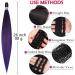 Pre-stretched Braiding Hair 26 inch 6 Packs Kanekalon Synthetic Fiber itch Free Crochet EZ Braids Soft Yaki Texture Braiding Hair Extensions (Purple#) 26 Inch (Pack of 6) Purple# - Buy Online on GoSupps.com