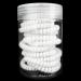 15 Pack White Spiral Hair Ties | Small No Crease Hair Coils | Telephone Cord Plastic Elastic Bands - Buy Online on GoSupps.com