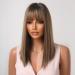 Brown Mixed Blonde Highlight Wig for Black Women | Smooth Bob Wig with Dark Roots & Ponytail | Daily Use - Buy Online on GoSupps.com