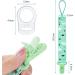Aolso Silicone Dummy Clips Adapter 4pcs Baby Pacifier Holder with 4 Adapters - Blue-Green | Teething Toy Straps - Buy Online on GoSupps.com