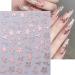 3D Metallic Flower Leaf Nail Art Stickers - Mirror Silver & Rose Gold Floral Decals for Stunning Nail Art - Buy Online on GoSupps.com