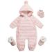 famuka Baby Winter Warm Down Snowsuits Hooded Puffer Outwear Pink 18-24 Months