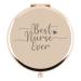 NiuZi-cao Best Nurse Ever -Rose Gold Compact Mirror - Nurse Gift  Nurse Appreciation Week  Nurse's Day Gift  2.56inch