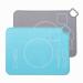 Silicone Placemats for Kids Montessori Toddler Dining Mat Baby Portable Food Mat Travel Set of 2 (Blue)