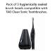 TAO Clean Umma Diamond Sonic Toothbrush Replacement Heads (3-Pack) - Black - Buy Online on GoSupps.com