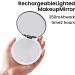 Travel-friendly Compact Lighted Makeup Mirror with 1x/2x Magnification, LED Lighting & 4Pcs Tweezers Set - Rechargeable & Portable - Buy Online on GoSupps.com