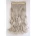Real Fashion 17-26 inches Straight Curly Clip in Hair Extensions 3/4 Full Head Instant One Piece Full Head Hairpiece 24"-Curly Ash Blonde mix Silver Grey Ash Blonde mix Silver Grey 24 inch