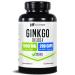 Healthfare Ginkgo Biloba Extract 7500mg | 200 Vegan Capsules | Extra Strength Standardized Herbal Supplement | Supports Brain Function Memory & Focus | Non-GMO Gluten-Free | Made in USA
