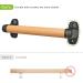 SELEWARE 12 Wood Handle Playground Safety Grab Bar - Indoor Outdoor Solid Beech Wood Handrail w/ Plastic Brackets - Buy Online on GoSupps.com