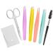 KHIRY Tweezers Set 6-Piece Precision Tweezers Set Stainless Tweezers Eyebrow Plucking for Face Care for Plucking Eyebrows