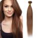 SEGO Brazilian Human Hair Bundles Straight Virgin Weave Brazilian Extensions 100% Real Hair Light Brown 18" Bundle 45 cm Light Brown