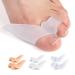 3 Pairs Bunion Cushion Protectors Bunion Corrector Pads with Separator for Big Toe Women Men Silicone Toe Spacer Crooked Toes Gel Shield for Foot Pain Relief Hammer Toe Straightener Overlapping Toe White 2 Pairs + Skin 1 Pair