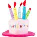 Cute Birthday Cake Hat for Pets with 5 Color Candles - Blue - Buy Online on GoSupps.com