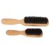 Reinforced ergonomic handle beard brush for men portable bamboo styling hair brush tender and flexible versatile