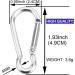 50 Mini Aluminum Carabiner Clips - Bulk Pack for Camping Hiking & Travel - Silver Key Ring Hooks - Buy Online on GoSupps.com