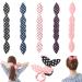 5 pieces of hairstick hair bun maker magical hair knot maker flexible donut rolls hair twist curly wrapping winder donut tools rabbit ear hair tubes hair styling tool for women girl