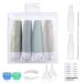 Lollanda 15 pieces silicone travel bottles set for filling 90ml with stickers leakage-proof TSA lane empty cosmetics travel set travel size containers leakage-proof travel container for shampoo lotion