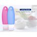 MUUZONING 4-Piece Silicone Travel Bottles Set - 98ml No-Leak Suction Cup with Transparent Bag | Perfect for Shampoo Cream & Body Care - Buy Online on GoSupps.com