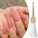 Gel Nail Polish Pink Gel Nail Varnish UV/LED Soak-Off Gel Nail Polish Highly Pigmented Jelly Pink Gel Nail Varnish French Manicure Gel Polish for Home DIY Nail Manicure Salon