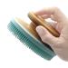 Soft Silicone Body Scrubber Shower Brush with Bamboo Handle Easy to Clean Lathers Well Long Lasting and More Hygienic Than Traditional Loofah
