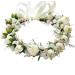 Brikuinr flower wreath bride flower headband hair clerk hair clerk hair garland flower note flower head jewelry boho with band wedding party white